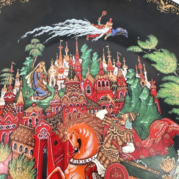 Colorful Bradex Tianex Fairy Tale Plate 1988 No. 60 V25-1.1 -7.5" Round Russian - Picture 3 of 11